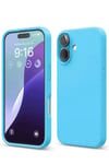 Mey İthalat®  iPhone 16 Kılıf Nano içi Kadife Silikon - Mavi