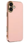 Mey İthalat®  iPhone 16 Kılıf Volet Silikon - Pembe