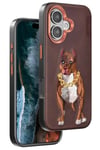 Mey İthalat®  iPhone 16 Perma Desenli Kapak - Kahverengi