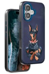 Mey İthalat®  iPhone 16 Perma Desenli Kapak - Lacivert