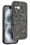 Mey İthalat®  iPhone 16 Plus Bright Simli Kapak - Gümüş