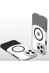 Mey İthalat®  iPhone 16 Plus Carbon Puzzle Magsafe Kapak - Beyaz