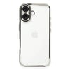 Mey İthalat®  iPhone 16 Plus Kılıf  Lensli Silikon - Gümüş