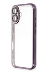 Mey İthalat®  iPhone 16 Plus Kılıf  Lensli Silikon - Mor