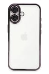 Mey İthalat®  iPhone 16 Plus Kılıf  Lensli Silikon - Mor