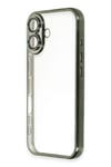 Mey İthalat®  iPhone 16 Plus Kılıf  Lensli Silikon - Yeşil