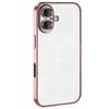 Mey İthalat®  iPhone 16 Plus Kılıf  Lensli Silikon - Pembe