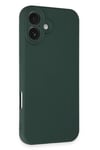 Mey İthalat®  iPhone 16 Plus Kılıf First Silikon - Koyu Yeşil