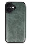 Mey İthalat®  iPhone 16 Plus Kılıf Flip Cover - Koyu Yeşil