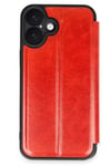 Mey İthalat®  iPhone 16 Plus Kılıf Flip Cover - Kırmızı
