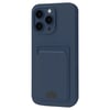 Mey İthalat®  iPhone 16 Plus Kılıf Kelvin Kartvizitli Silikon - Lacivert