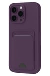 Mey İthalat®  iPhone 16 Plus Kılıf Kelvin Kartvizitli Silikon - Derin Mor