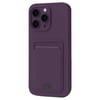 Mey İthalat®  iPhone 16 Plus Kılıf Kelvin Kartvizitli Silikon - Derin Mor