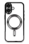 Mey İthalat®  iPhone 16 Plus Kılıf Kross Magneticsafe Kapak - Siyah