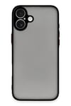 Mey İthalat®  iPhone 16 Plus Kılıf Montreal Silikon Kapak - Siyah