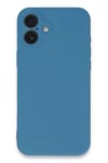 Mey İthalat®  iPhone 16 Plus Kılıf Nano içi Kadife Silikon - Mavi
