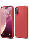 Mey İthalat®  iPhone 16 Plus Kılıf Nano içi Kadife Silikon - Kırmızı