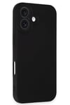 Mey İthalat®  iPhone 16 Plus Kılıf Nano içi Kadife Silikon - Siyah