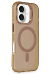 Mey İthalat®  iPhone 16 Plus Kılıf Primera Magsafe Standlı Kapak - Gold
