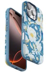 Mey İthalat®  iPhone 16 Pro Flower Series Magsafe Kapak - Mavi