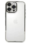 Mey İthalat®  iPhone 16 Pro Kılıf  Lensli Silikon - Gümüş