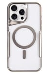 Mey İthalat®  iPhone 16 Pro Kılıf Boyi Magsafe Silikon Kapak - Gümüş