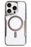 Mey İthalat®  iPhone 16 Pro Kılıf Boyi Magsafe Silikon Kapak - Titan Gri