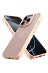 Mey İthalat®  iPhone 16 Pro Kılıf Elegant Kapak - Pudra