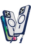 Mey İthalat®  iPhone 16 Pro Kılıf Enka Magsafe Silikon Kılıf - Lacivert