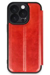 Mey İthalat®  iPhone 16 Pro Kılıf Flip Cover - Kırmızı