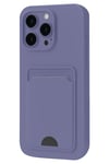 Mey İthalat®  iPhone 16 Pro Kılıf Kelvin Kartvizitli Silikon - Lila