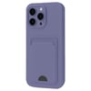 Mey İthalat®  iPhone 16 Pro Kılıf Kelvin Kartvizitli Silikon - Lila