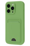 Mey İthalat®  iPhone 16 Pro Kılıf Kelvin Kartvizitli Silikon - Açık Yeşil
