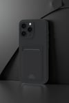 Mey İthalat®  iPhone 16 Pro Kılıf Kelvin Kartvizitli Silikon - Lacivert