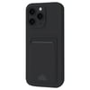Mey İthalat®  iPhone 16 Pro Kılıf Kelvin Kartvizitli Silikon - Siyah