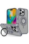 Mey İthalat®  iPhone 16 Pro Max Banza Magsafe Standlı Kapak - Titan Gri