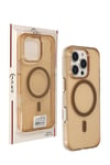 Mey İthalat®  iPhone 16 Pro Max Gleam PC Sert Magsafe Kılıf - Şeffaf-Gold