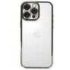 Mey İthalat®  iPhone 16 Pro Max Kılıf  Lensli Silikon - Titanyum Gri