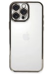 Mey İthalat®  iPhone 16 Pro Max Kılıf  Lensli Silikon - Titanyum Gri