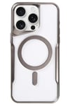 Mey İthalat®  iPhone 16 Pro Max Kılıf Boyi Magsafe Silikon Kapak - Titan Gri