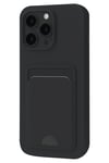 Mey İthalat®  iPhone 16 Pro Max Kılıf Kelvin Kartvizitli Silikon - Siyah