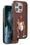 Mey İthalat®  iPhone 16 Pro Perma Desenli Kapak - Kahverengi