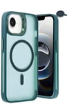 Mey İthalat®  iPhone 16E Flet Lens Magsafe Kapak - Koyu Yeşil