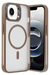Mey İthalat®  iPhone 16E Flet Lens Magsafe Kapak - Gold