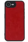Mey İthalat®  iPhone 16E Kılıf Aras Deri Kapak - Kırmızı