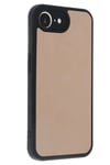 Mey İthalat®  iPhone 16E Kılıf Aras Deri Kapak - Pudra