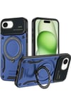 Mey İthalat®  iPhone 16E Kılıf Joy Lens Standlı Kapak - Lacivert