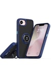 Mey İthalat®  iPhone 16E Kılıf Montreal Yüzüklü Silikon Kapak - Lacivert