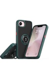 Mey İthalat®  iPhone 16E Kılıf Montreal Yüzüklü Silikon Kapak - Yeşil