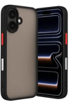 Mey İthalat®  iPhone 17 Kılıf Montreal Silikon Kapak - Siyah